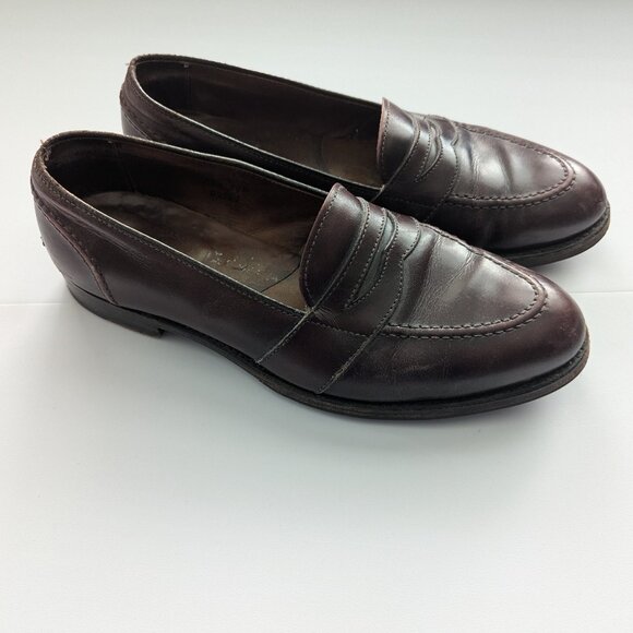 Brooks Brothers By Alden Low Vamp Burgundy Loafers Made In the USA Men's 10 - Picture 1 of 9